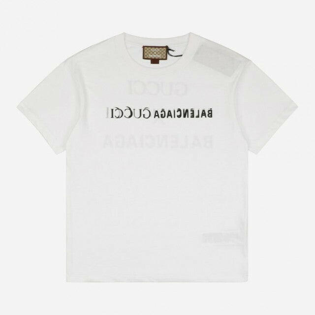 Gucci X Balenciaga Drop Shoulder Premium White T-Shirt