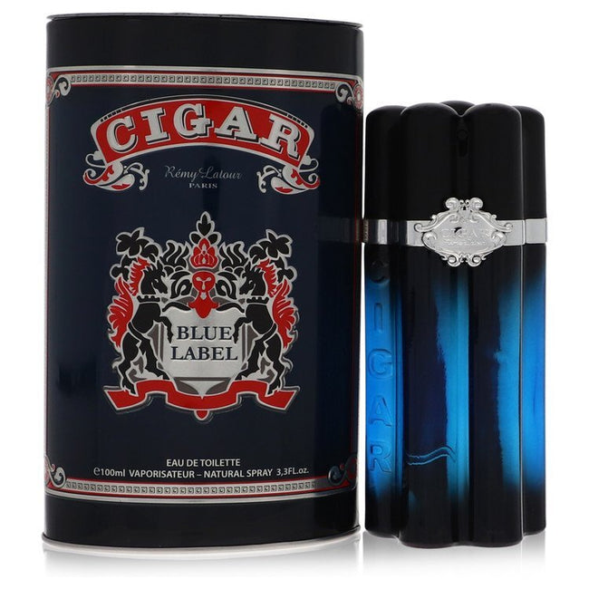 Cigar Blue Label by Remy Latour Eau De Toilette Spray 3.3 oz (Men)