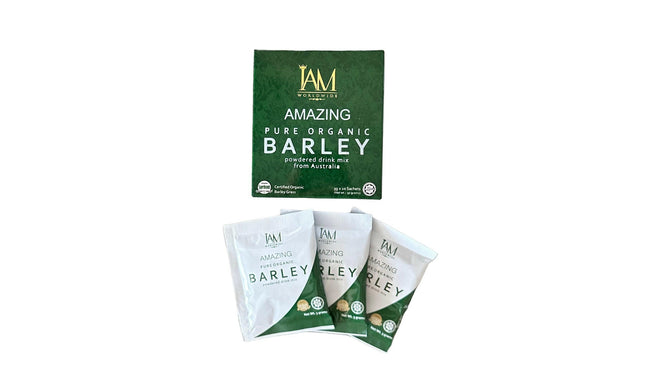 10pack Antioxidant IAM Worldwide Amazing Pure Organic Barley Powdered Drink imported from Australia.