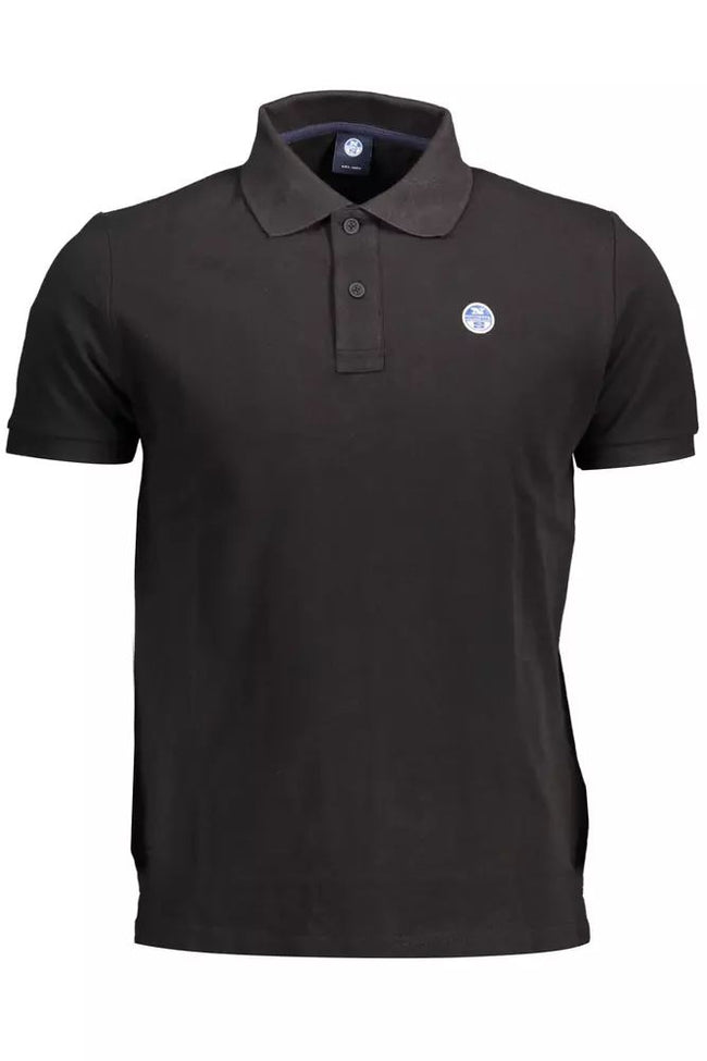 North Sails Elegant Short-Sleeved Black Polo Shirt