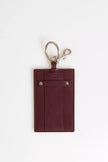 Trussardi Elegant Leather Keychain with Stud Accents