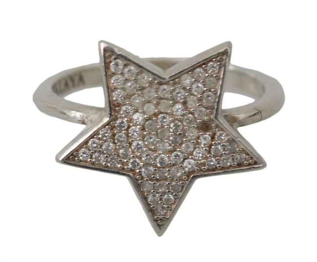 Nialaya Silver Womens Clear CZ Star 925 Ring - GENUINE AUTHENTIC BRAND LLC  