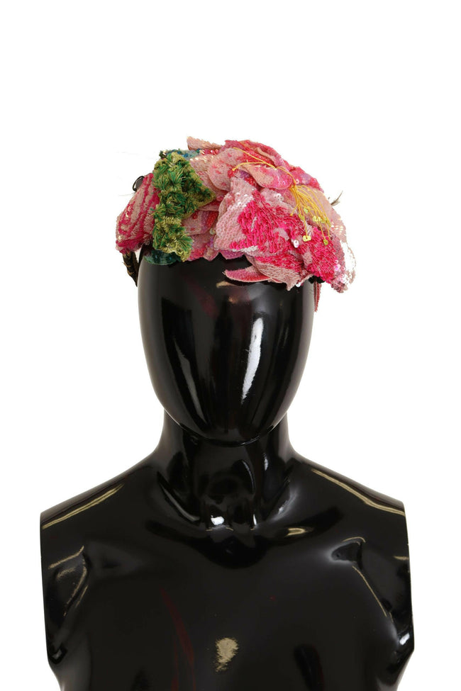 Dolce & Gabbana Multicolor Sequined Lurex Black Hair Headband - GENUINE AUTHENTIC BRAND LLC  