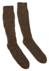 Dolce & Gabbana Brown Wool Knit Calf Long Women Socks - GENUINE AUTHENTIC BRAND LLC  