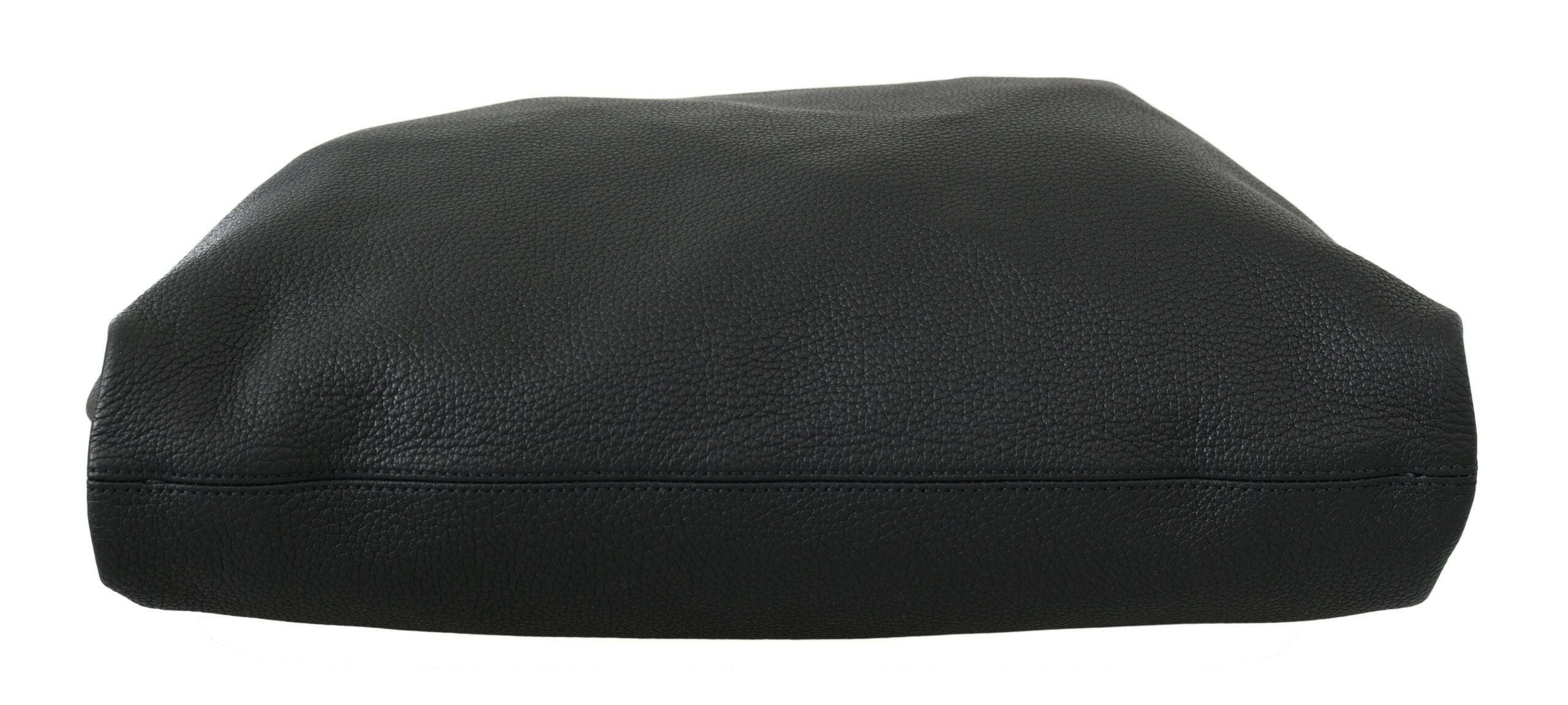 Dolce & Gabbana Black Leather Travel Shopping Gym #DGFAMILY Tote Bag - GENUINE AUTHENTIC BRAND LLC  