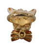 Dolce & Gabbana Beige Dog Pet Branded Accessory Gold Brass Resin Ring - GENUINE AUTHENTIC BRAND LLC  