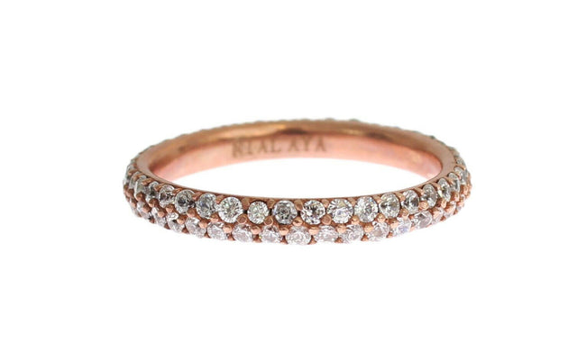 Nialaya Pink Gold 925 Silver Clear CZ Ring - GENUINE AUTHENTIC BRAND LLC  