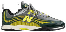 Aimé Leon Dore x New Balance RC56 'Neon Grey' with neon mesh, green overlays, and ALD crest on grey running silhouette.