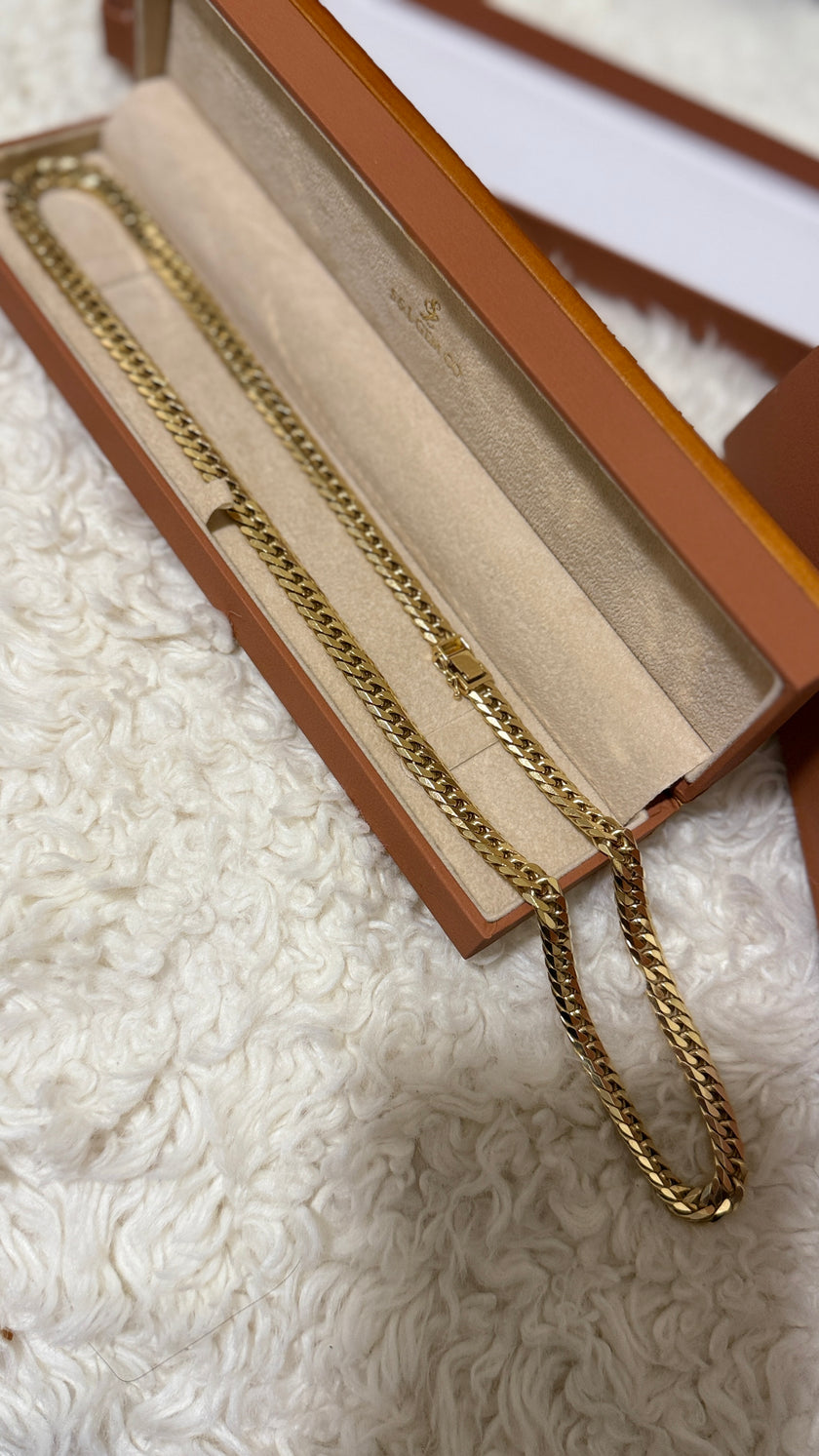 18Karat 100 Gram Gold Chain Necklace 24” M LINK MADE IN JAPAN