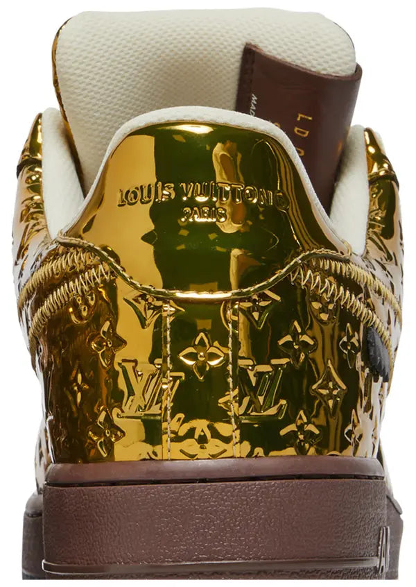 Louis Vuitton x Air Force 1 Low 'Metallic Gold' Sneakers for Unisex