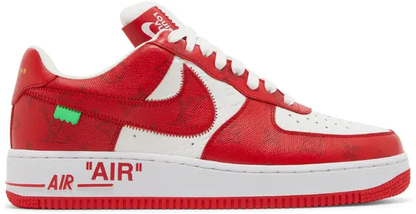 Louis Vuitton x Air Force 1 Low 'White Comet Red' Sneakers for Unisex