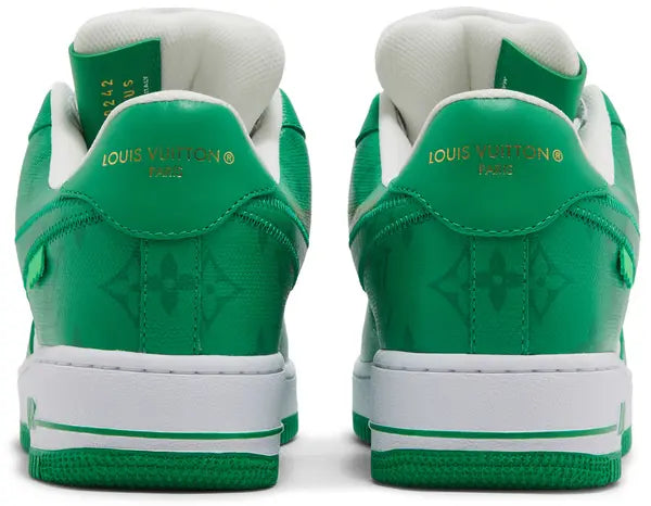 Louis Vuitton x Air Force 1 Low 'White Gym Green' Sneakers for Unisex