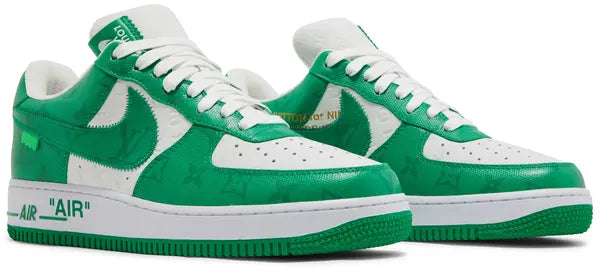 Louis Vuitton x Air Force 1 Low 'White Gym Green' Sneakers for Unisex
