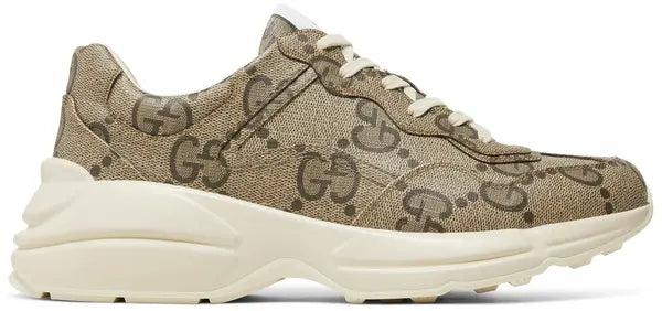 Gucci 100 Rhyton Sneaker 'Beige Monogram' Sneakers for Men