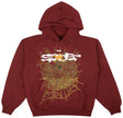 Sp5der Hoodie 'Maroon' 2022 Hoodies for Unisex