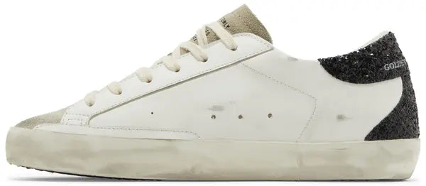 Golden Goose Wmns Superstar 'White Mauve Pink Glitter' Distressed Suede Sneaker