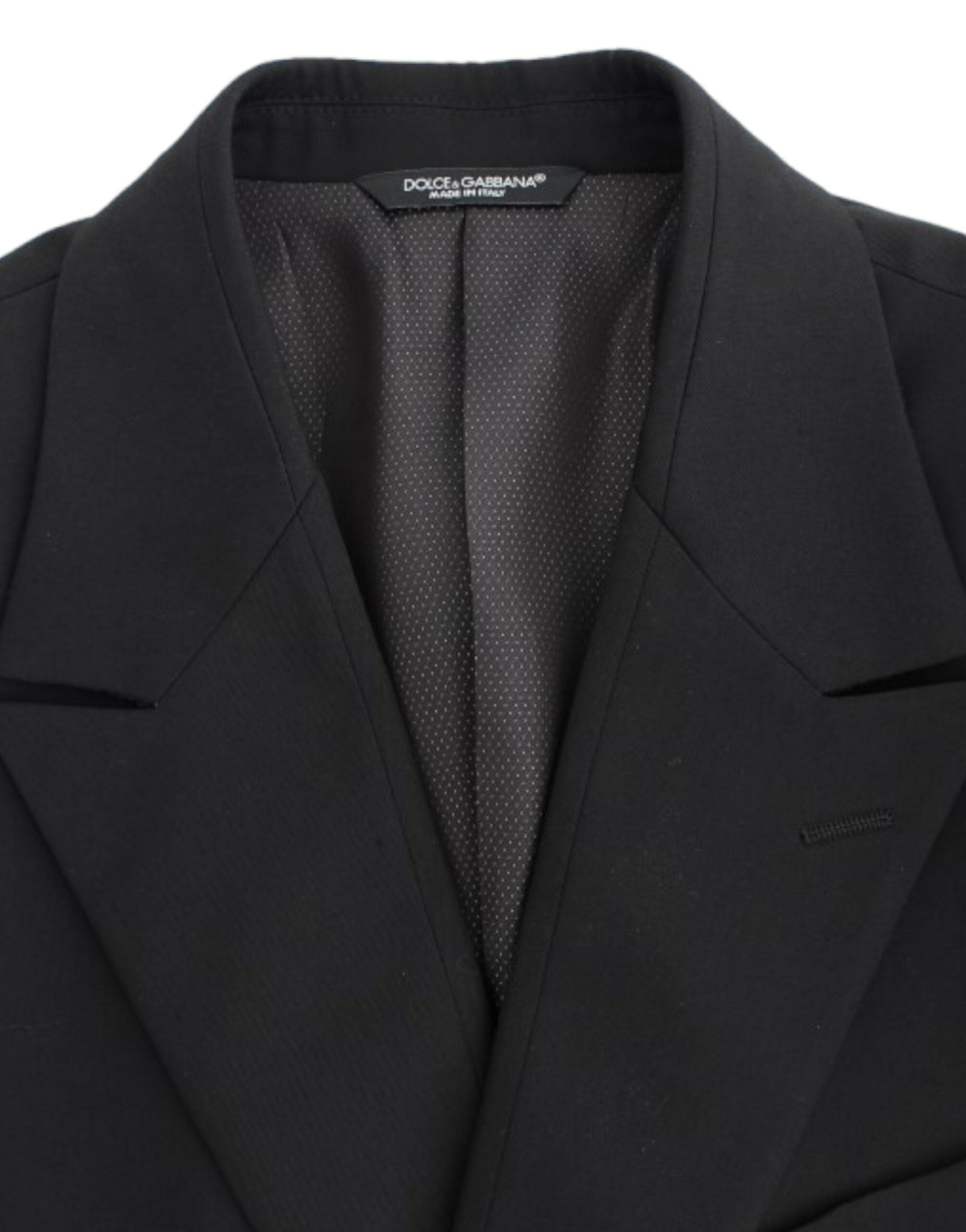 Dolce & Gabbana Americana slim fit de lana negra
