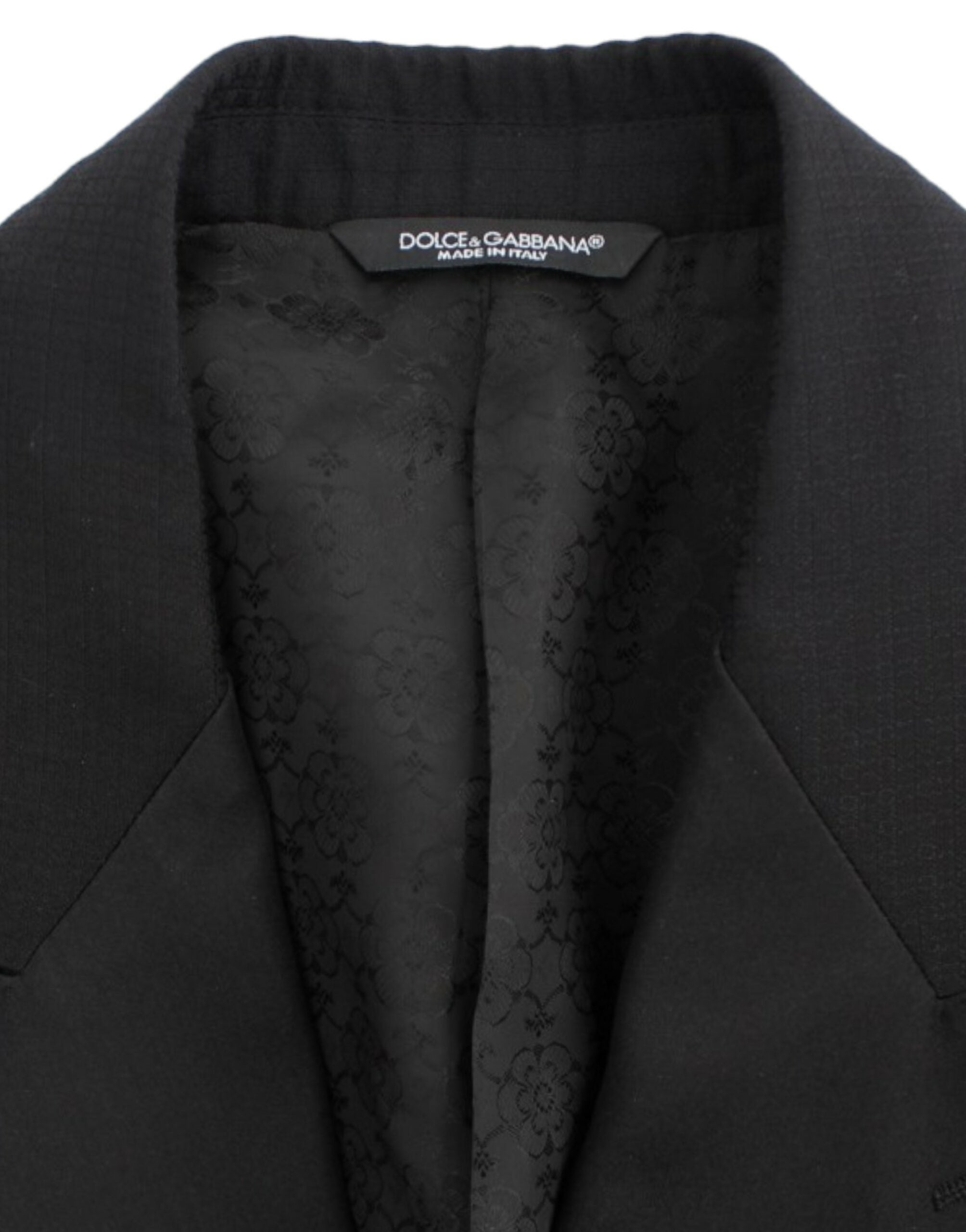 Dolce & Gabbana Elegant Black Silk Blend Sicilia Blazer