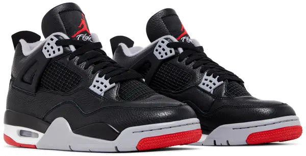 Air Jordan 4 Retro ‘Bred Reimagined’ 2024 Black & Fire Red Heritage Edition