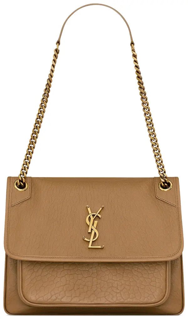 Saint Laurent Medium Niki Chain Bag 'Dark Cork' Spring/Summer 2024 Shoulder Bags