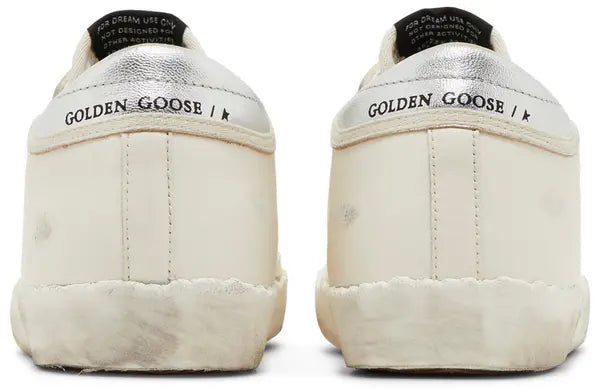 Golden Goose Women's Superstar 'White Silver Glitter' Distressed Leather Sneaker