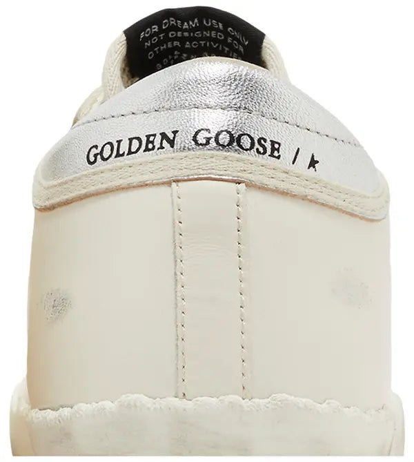 Golden Goose Women's Superstar 'White Silver Glitter' Distressed Leather Sneaker