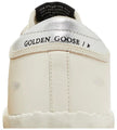 Golden Goose Women's Superstar 'White Silver Glitter' Distressed Leather Sneaker