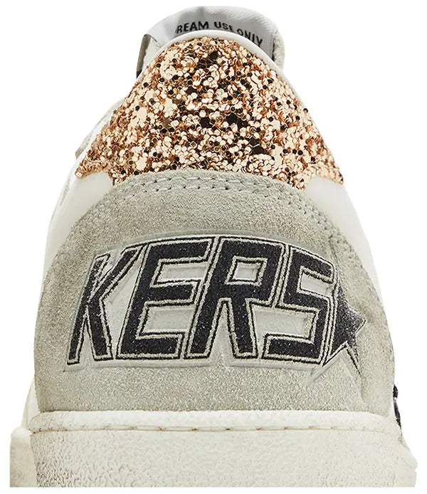 Golden Goose Wmns Ballstar 'White Black Gold Ice' Leather Distressed Sneaker