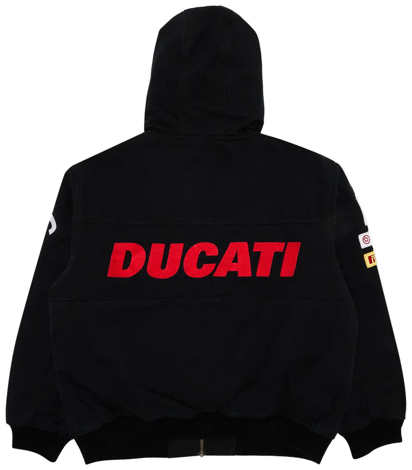 Supreme x Ducati Hooded Racing Jacket 'Black' 2024 Outerwear for Unisex