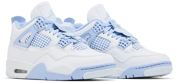 Wmns Air Jordan 4 Retro ‘Forget Me Not’ 2025 White & Aluminum Pastel Floral Edition
