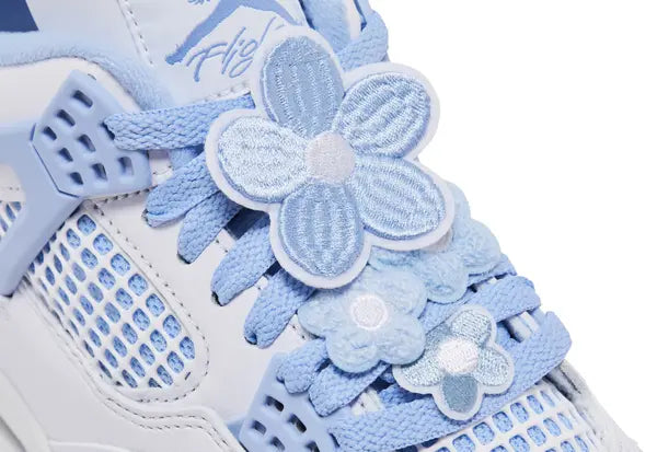 Wmns Air Jordan 4 Retro ‘Forget Me Not’ 2025 White & Aluminum Pastel Floral Edition