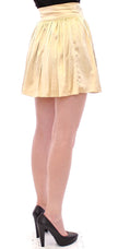 Andrea Incontri Minifalda elegante con bordado floral beige