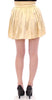 Andrea Incontri Minifalda elegante con bordado floral beige