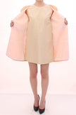 Andrea Incontri Chic Pink Silk-Blend Short Sleeve Coat