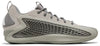 adidas AE 1 Low ‘Metallic Grey’ 2025 basketball sneakers with grey mesh upper, TPU wings, and Light Boost midsole cushioning.