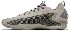 adidas AE 1 Low ‘Metallic Grey’ 2025 basketball sneakers with grey mesh upper, TPU wings, and Light Boost midsole cushioning.