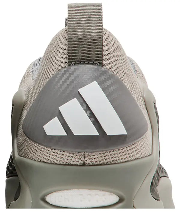 adidas AE 1 Low ‘Metallic Grey’ 2025 basketball sneakers with grey mesh upper, TPU wings, and Light Boost midsole cushioning.