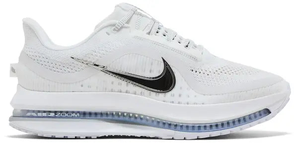 Nike Pegasus Premium ‘White Metallic Silver’ 2025 running shoes with white knit upper, metallic silver accents, and Zoom Air cushioning.