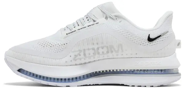Nike Pegasus Premium ‘White Metallic Silver’ 2025 running shoes with white knit upper, metallic silver accents, and Zoom Air cushioning.