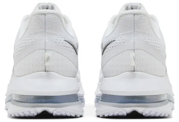 Nike Pegasus Premium ‘White Metallic Silver’ 2025 running shoes with white knit upper, metallic silver accents, and Zoom Air cushioning.