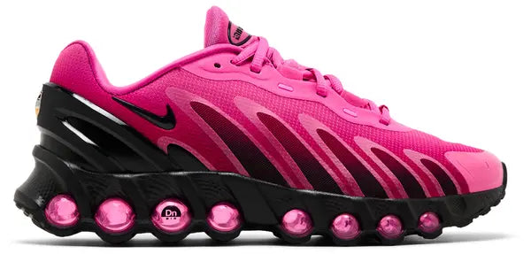 Nike Wmns Air Max DN8 'Laser Fuchsia' with pink gradient mesh upper and dual Air unit cushioning.