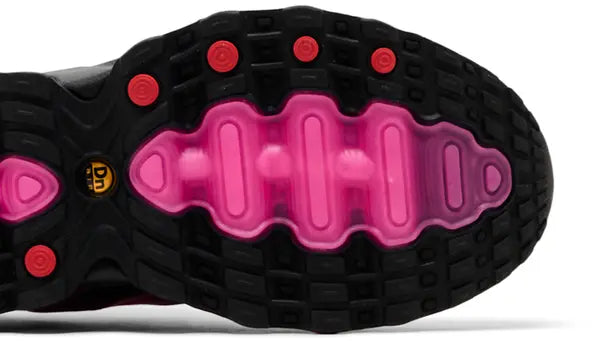 Nike Wmns Air Max DN8 'Laser Fuchsia' with pink gradient mesh upper and dual Air unit cushioning.