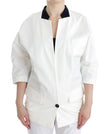 Andrea Pompilio Chic White Cotton Blend Blazer
