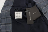 Dolce & Gabbana Chaqueta blazer de corte slim a cuadros azules