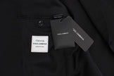 Blazer de un botón de seda negro exclusivo de Dolce & Gabbana