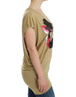 Costume National Chic V-Neck Tunic Top with Motive Print