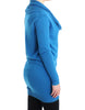 Costume National Cozy Scoop Neck Blue Knit Sweater