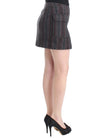 Costume National Chic Wool Blend Mini Skirt in Gray
