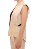 Zeyneptosun Chaleco chaqueta sin mangas brocado beige