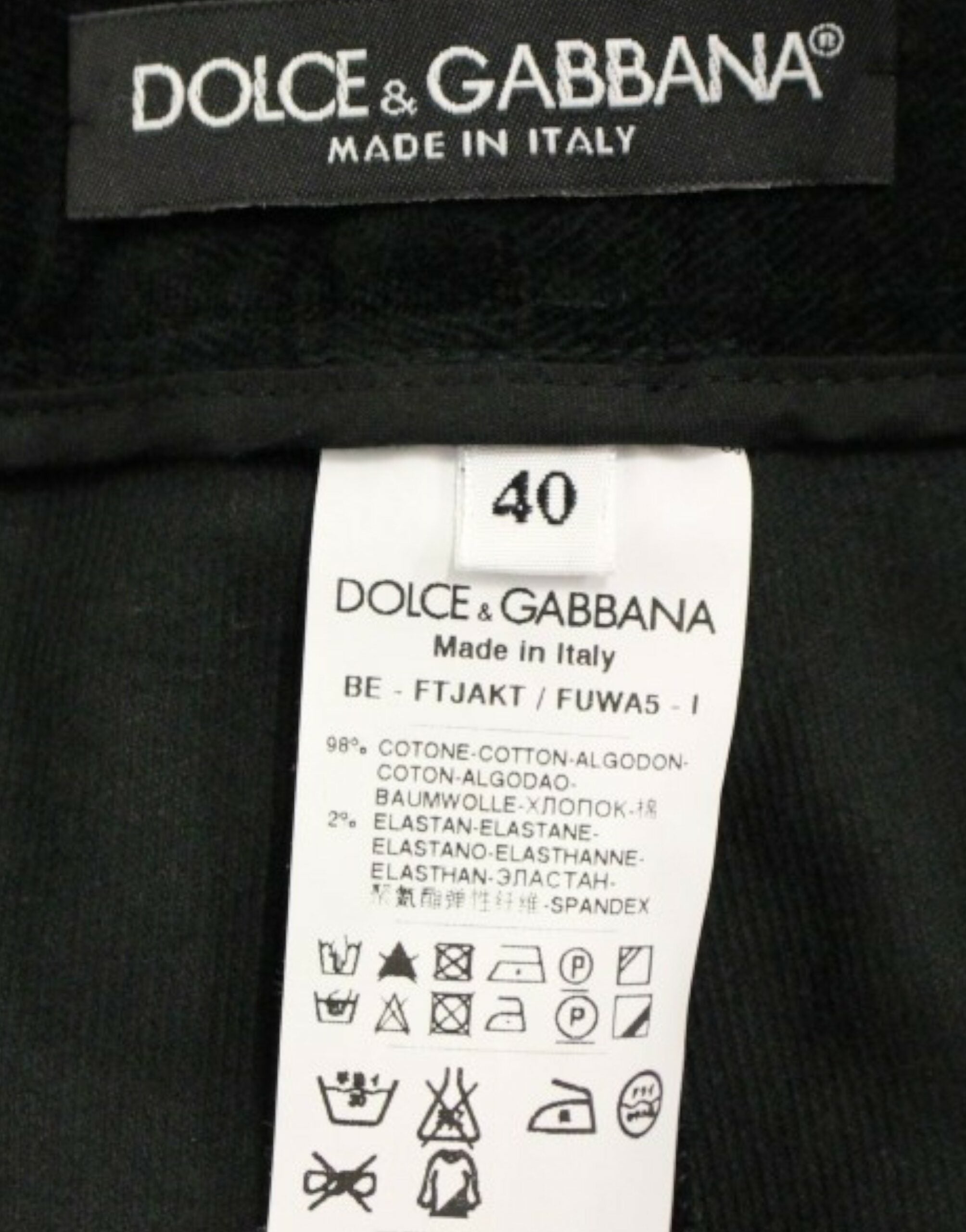 Dolce & Gabbana Pantalón corto de algodón negro